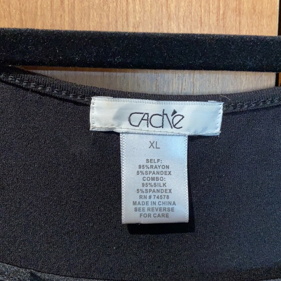 DONATED Cache XL black sleeveless top - Picture 3 of 4